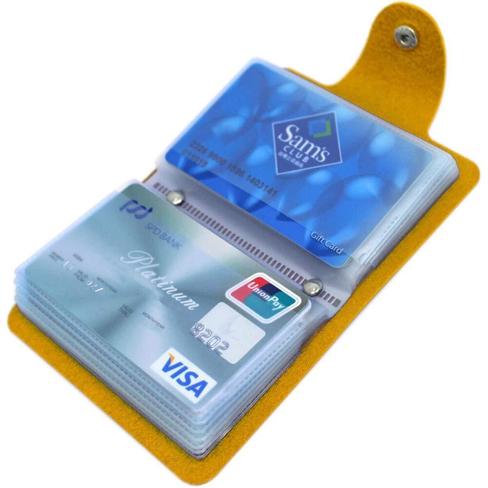 8662 Soft Leather Credit Card Holder & Bank Card Case with 24 Durable